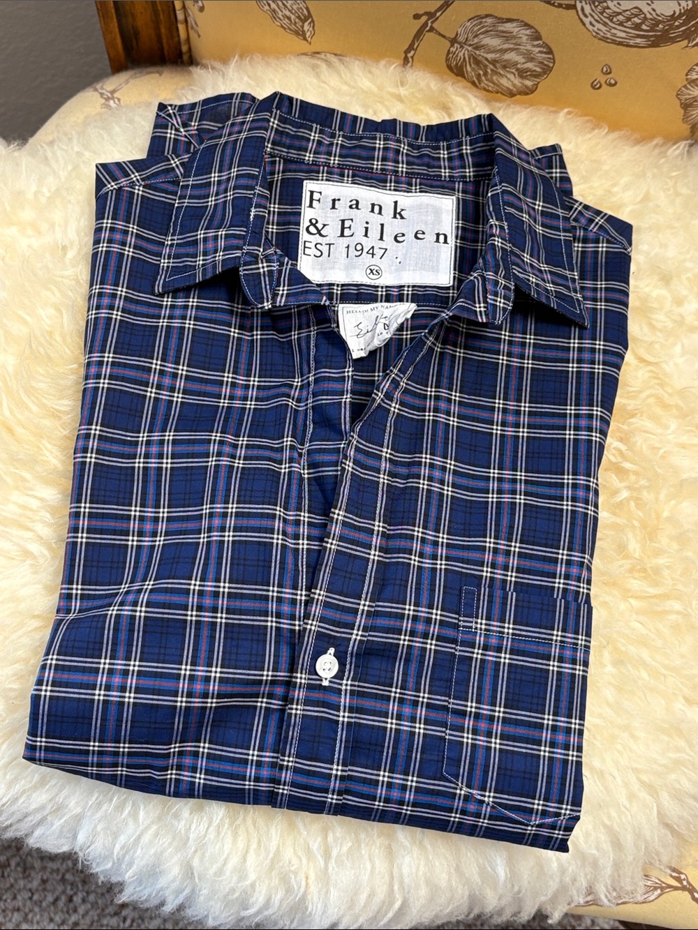 Frank & Eileen Blue Plaid Long-Sleeve Button-Down Shirt